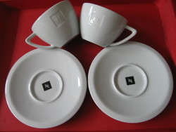 Nespresso cup with pair of pointed handles