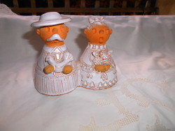 Mária Szilágyi marked paired ceramic figurine-bride-groom