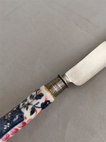 18.századi antik porcelán nyelű kés 18th c knife porcelain handle