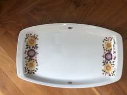 Alföldi porcelán pecsenyés tál tányér retro virág mintás menza mintás