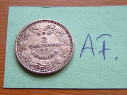 HONDURAS 2 DOS CENTAVOS 1956 Bronz, Philadelphia, PA, U.S.A. #AF