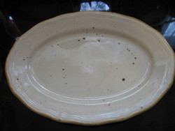 Large oval polka dot serving bowl, tray