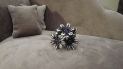 Mateo mexico silver ring with amethyst stone
