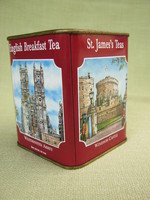 London látképes angol teás fém doboz