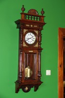 Old German, single-weight, copper-plated GB wall clock 122 cm