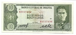10 Bolivianos 1962 bolivia