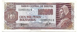 100,000 Bolivianos 1984 Bolivia