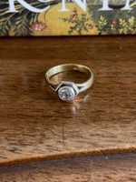 About 1 forint! Antique brilliant button ring 0.6 carats!