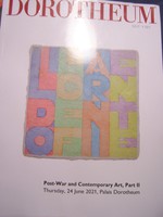 Dorotheum 2021-es, Háború utáni és kortárs művészeti katalógus- vastag 355 oldal
