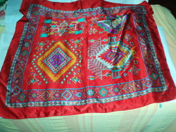 Vintage huge real silk scarf