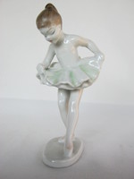 Retro ... Hollóházi porcelán figura nipp balerina kislány