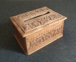 Old, carved (folk) wooden box for sale