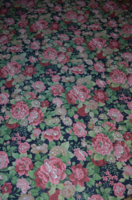 Printed pattern full of rosy round tablecloth