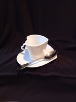 Perfect home heart shaped coffee cup + saucer (gift with omnia spoon)