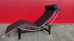 Bauhaus art deco style le corbusier design lc4 tubular frame sitting / lying armchair chair bed replica