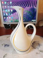 Különleges, madár formájú Hollóházi porcelán váza fenyő jelzéssel.Ritka darab.Magassága 25 cm.