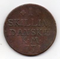 Denmark 1 Danish skilling, 1771