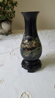 Kézzel festett,kínai lakkfa váza