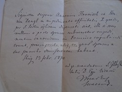 AV835.5 Régi irat Esztergom  1870  Antonius Hornisch - Dangl