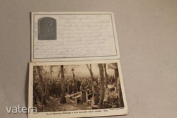 I. világháborús kézzel írott levél a frontról, képeslappal. Hibátlan állapotban