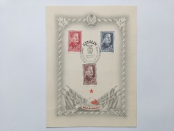 1949. Sztálin Emléklap bélyegekkel - Ritkább