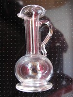 Mini blown glass decanter, pitcher