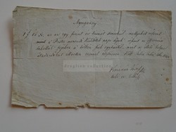 AV836.10   Nyugvány (Nyugta) 1 frt. 15 kr a Pestre menő küldöttek napi díjuk  -TAB 1848  Krizsán J.