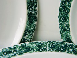 Thomas porcelain 3 flat plates and 3 cakes in one, green