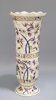 Zsolnay kézzel festett bambusz mintás váza