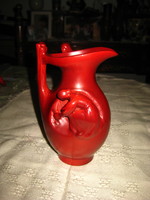 Reaper vase, ox-blood glazed with shield seal, 17 cm