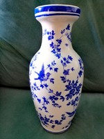 Porcelán Váza paradicsom madaras kézi festés 30cm