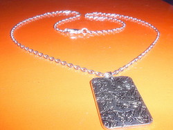 Butterfly engraved like. Craftsman Tibetan silver necklace