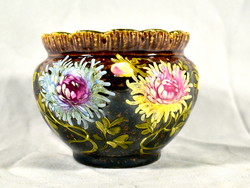 Imperial bonn majolica hand painted pot around 1880!