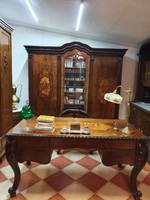 100 éves! Restaurált antik dolgozószoba íróasztal karosszék szekrény