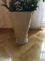 Árpád Világhy handicraft handmade majolica floor vase