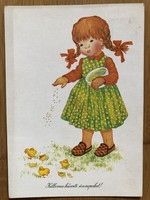 Aranyos Húsvéti képeslap - Hernádi Paula rajz