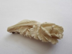 Antique brooch bone carving