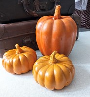 Ceramic pumpkin ornament 7-15cm 3pcs together