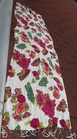 Huge butterfly and floral patterned fringed scarf scarf