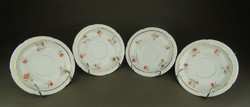 1G120 Régi virágmintás jelzett Bavaria porcelán csészealj 4 darab
