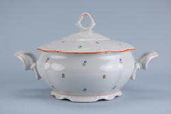 Bavaria Bareuther porcelán leveses tál, barokkos mintával, jelzett.