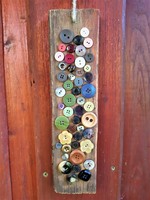 Plank mural, door decoration - “buttons ″