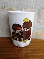 Zsolnay Monchichi / Moncsicsi csésze, dekor gyerekeknek