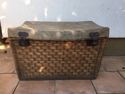 Huge military wicker chest