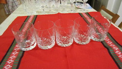 5 pcs. Lips with crystal glass of whiskey