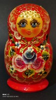 Richly decorated matryoshka tree doll in 5 pieces