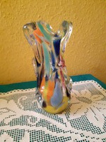 Muránói festettüveg váza