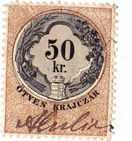 Magyarország adó és illetékbélyeg 1868