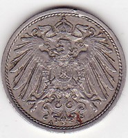 Német birodalom hagyományos forgalmi pénzérme 1914