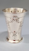 Antik ezüst szecessziós keresztelő pohár, kupa, kehely